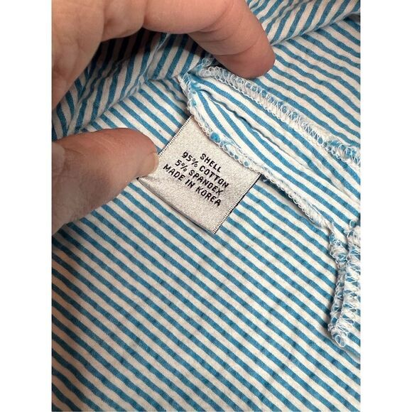 Talbots, seersucker, blue & white pin stripes - Picture 6 of 10